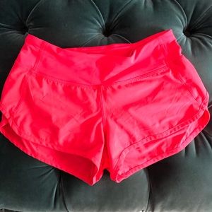 Neon/hot pink athletic shorts